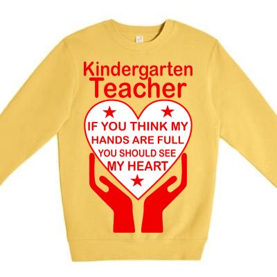 Kindergarten Teacher See My Heart Premium Crewneck Sweatshirt