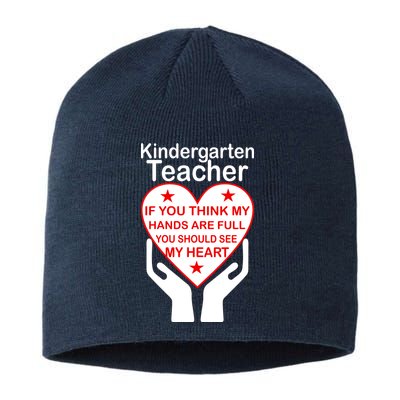 Kindergarten Teacher See My Heart Sustainable Beanie