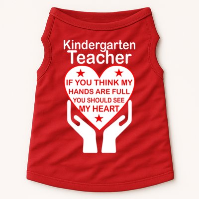 Kindergarten Teacher See My Heart Doggie Tank