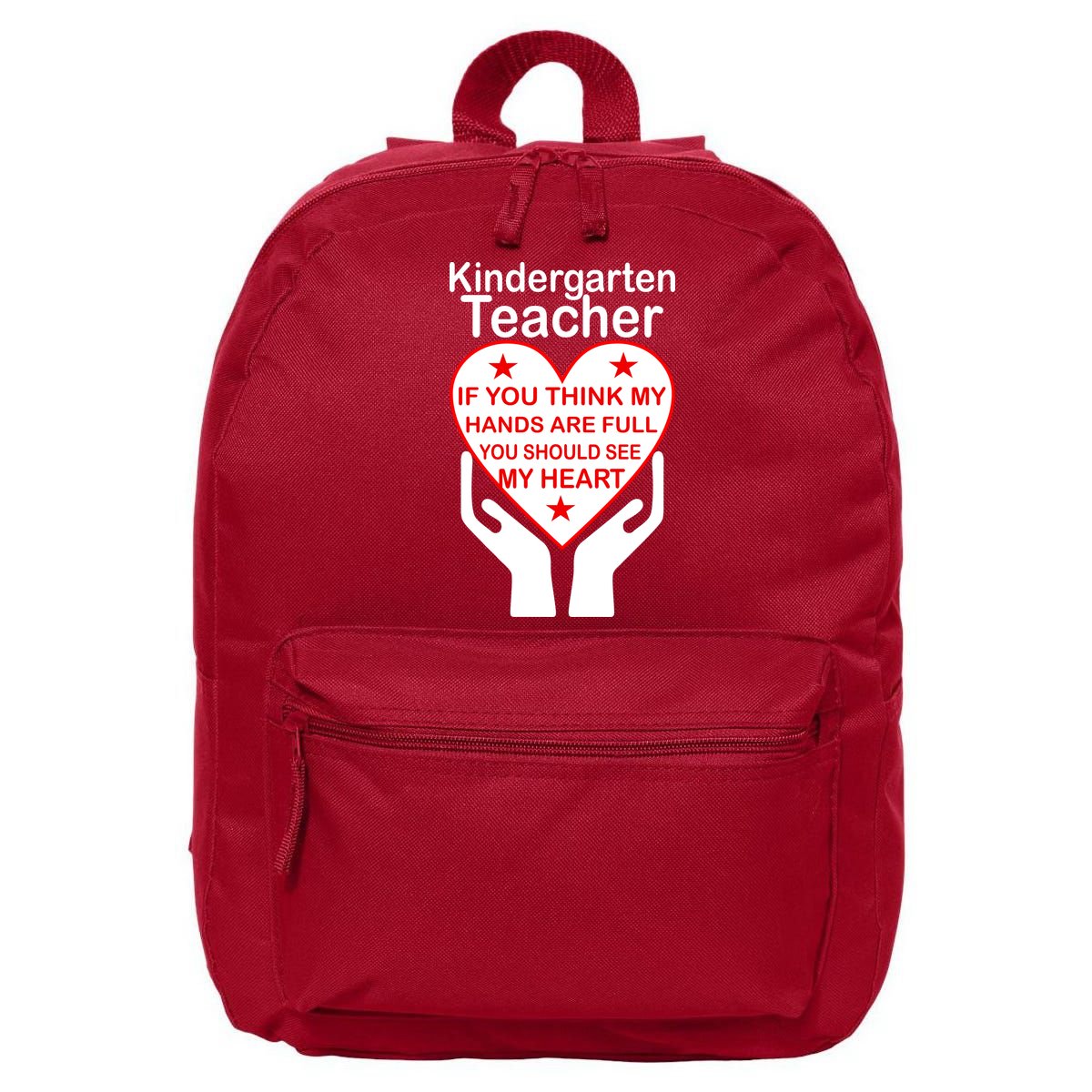 Kindergarten Teacher See My Heart 16 in Basic Backpack