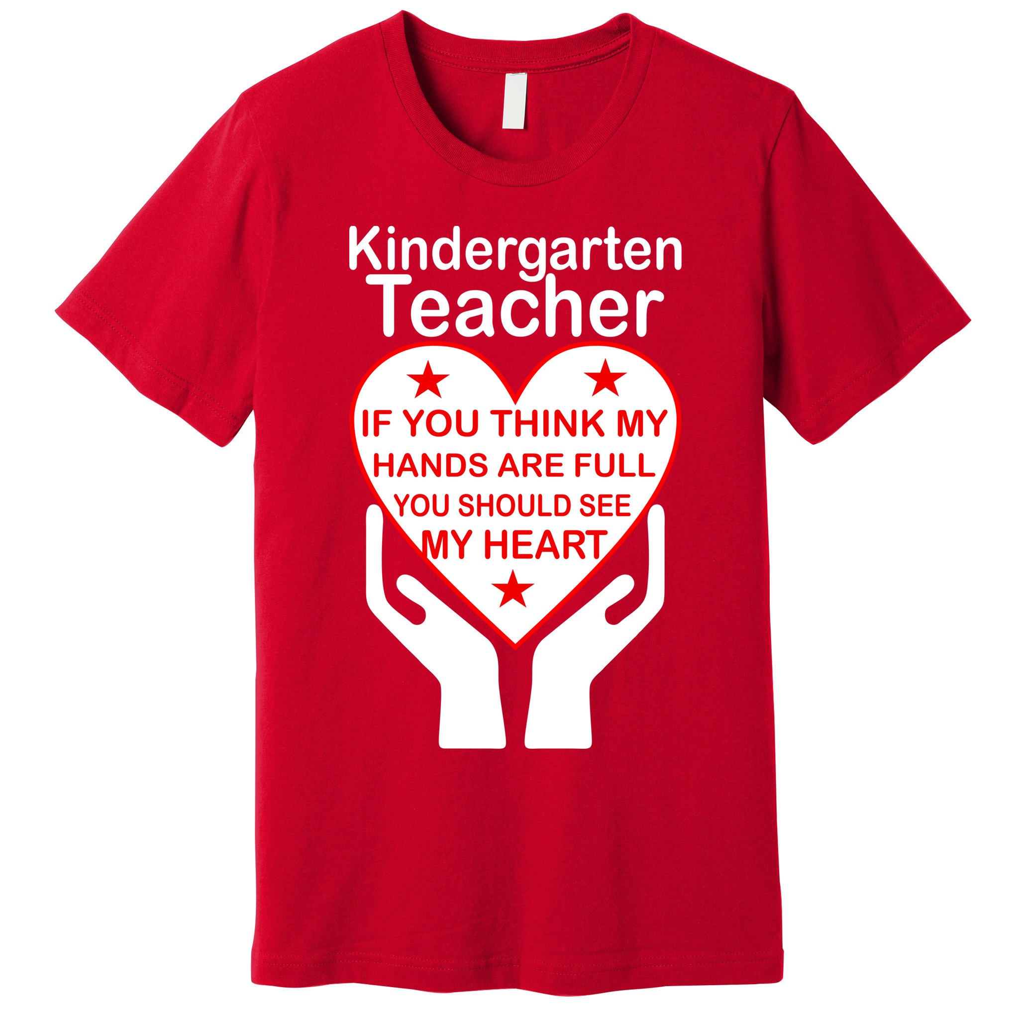 Kindergarten Teacher See My Heart Premium T-Shirt