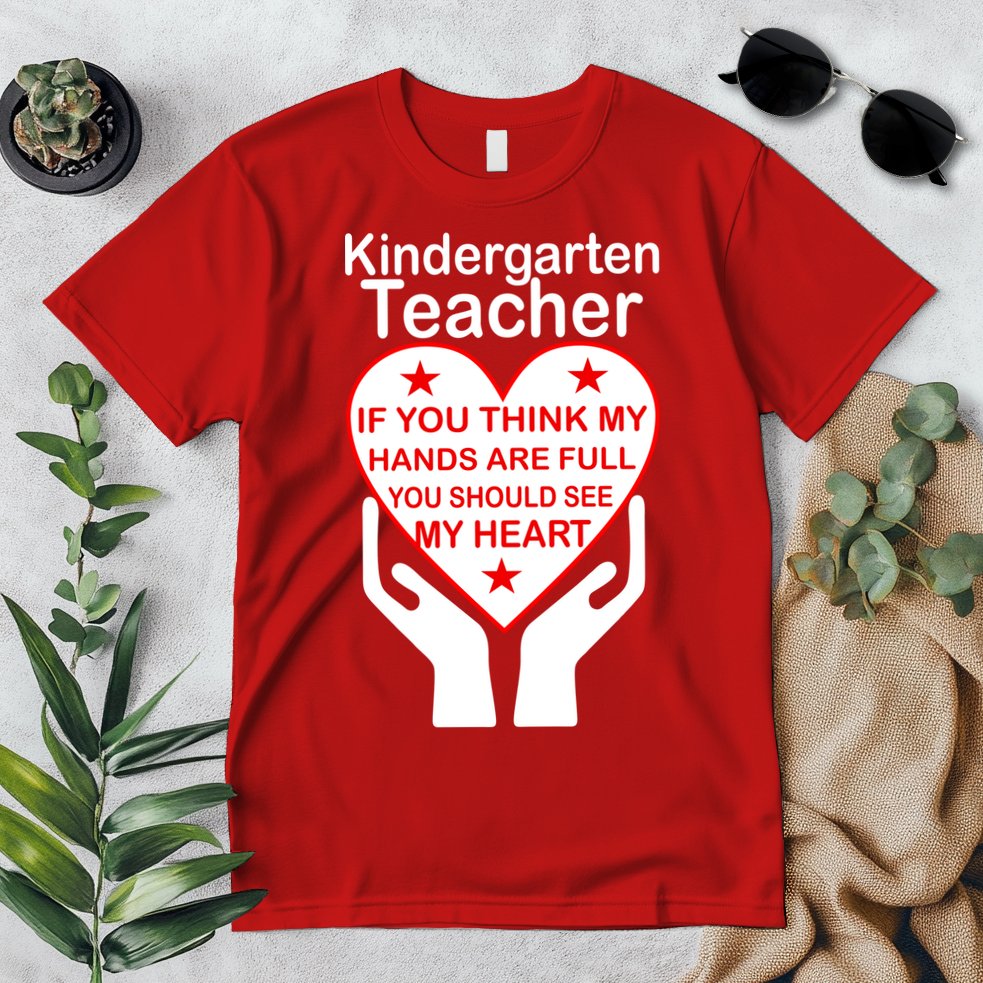 Kindergarten Teacher See My Heart Premium T-Shirt