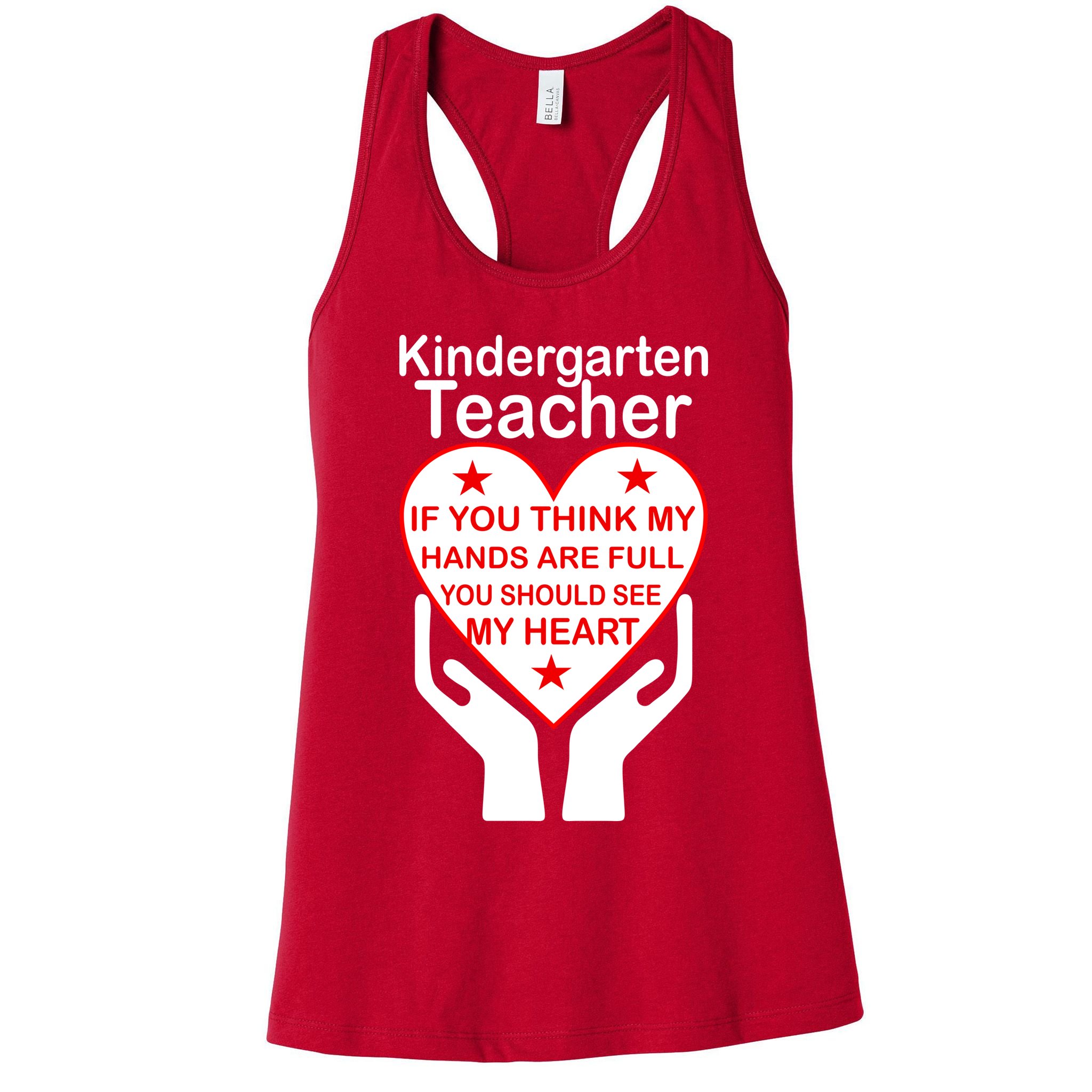 Kindergarten Teacher See My Heart Womens Tank Top