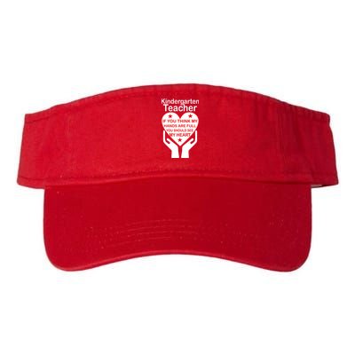 Kindergarten Teacher See My Heart Valucap Bio-Washed Visor