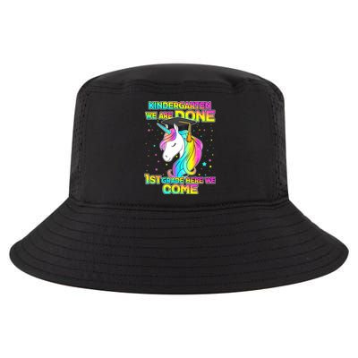 Kindergarten We Are Done 1st Grade Here We Come Cool Comfort Performance Bucket Hat