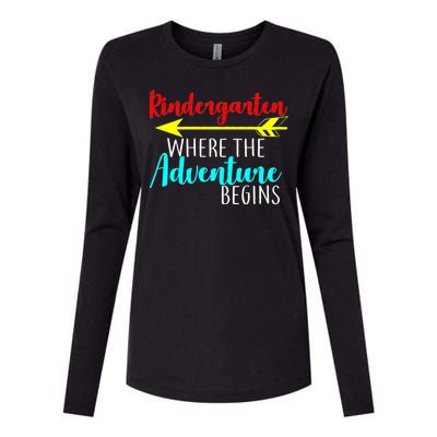 Kindergarten Where The Adventure Begins Womens Cotton Relaxed Long Sleeve T-Shirt