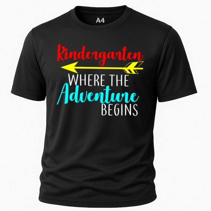 Kindergarten Where The Adventure Begins Cooling Performance Crew T-Shirt