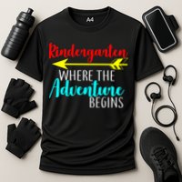 Kindergarten Where The Adventure Begins Cooling Performance Crew T-Shirt