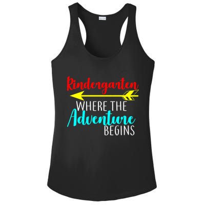 Kindergarten Where The Adventure Begins Ladies PosiCharge Competitor Racerback Tank