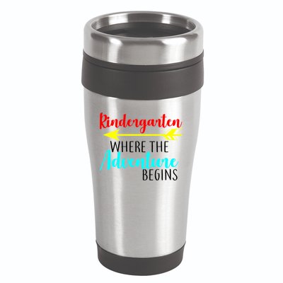 Kindergarten Where The Adventure Begins 16oz Travel Tumbler