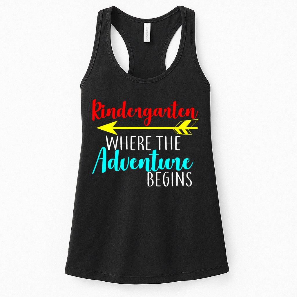 Kindergarten Where The Adventure Begins Womens Tank Top