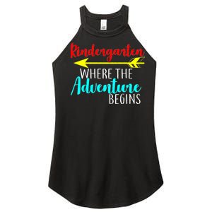 Kindergarten Where The Adventure Begins Women’s Perfect Tri Rocker Tank