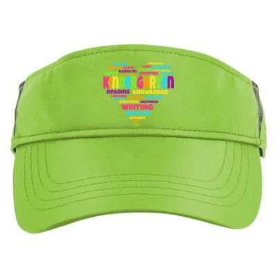 Kindergarten Word Marks Heart Adult Drive Performance Visor