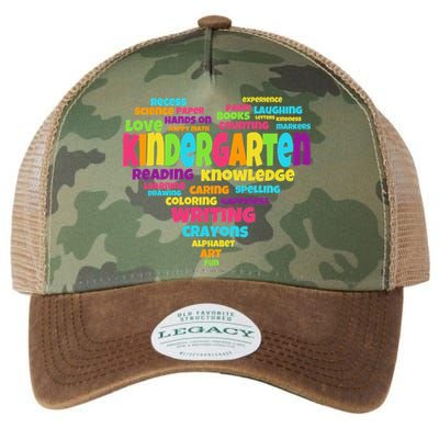 Kindergarten Word Marks Heart Legacy Tie Dye Trucker Hat