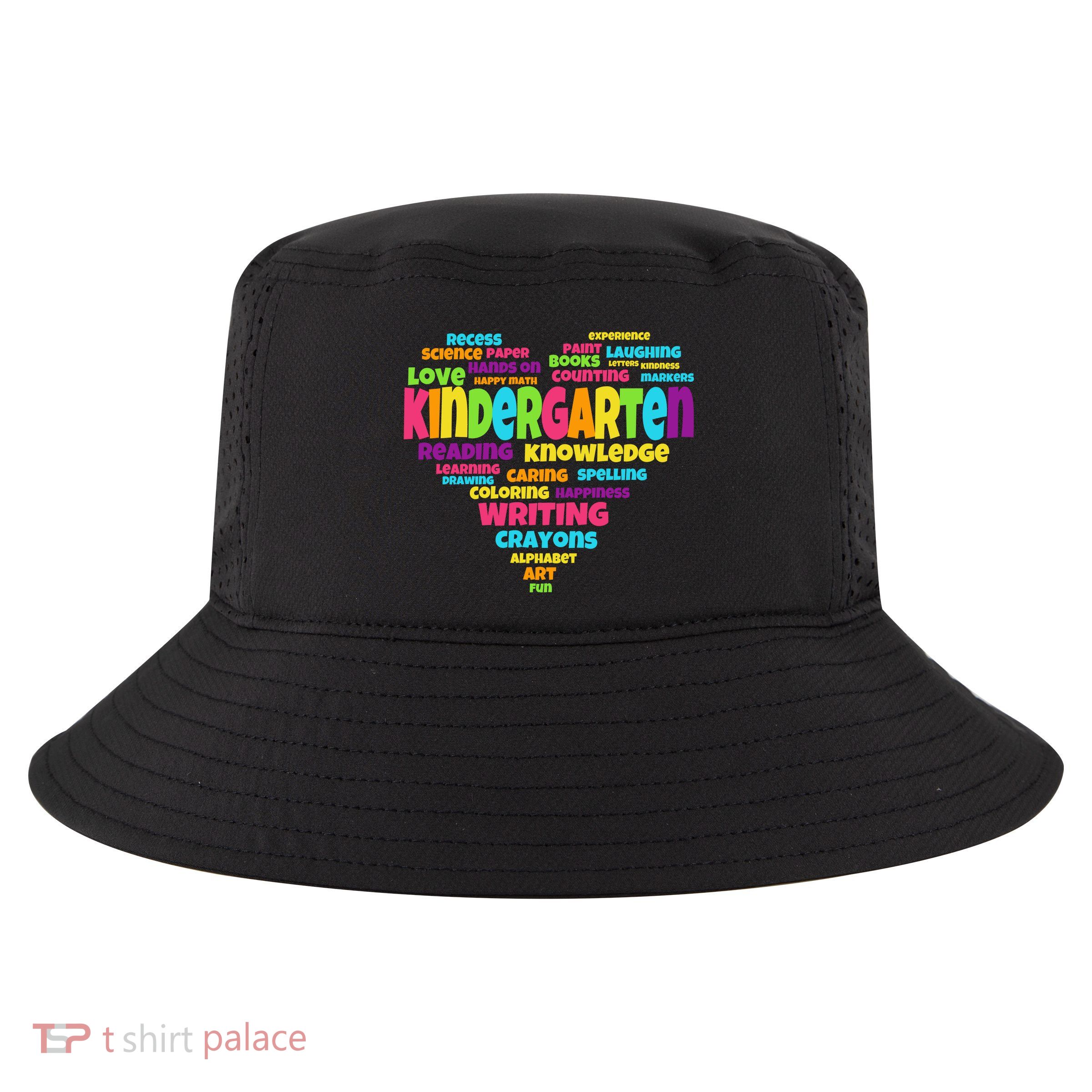 Kindergarten Word Marks Heart Cool Comfort Performance Bucket Hat