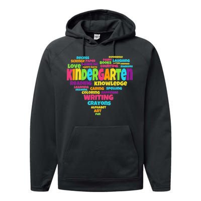 Kindergarten Word Marks Heart Performance Fleece Hoodie