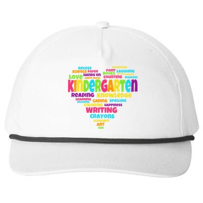 Kindergarten Word Marks Heart Snapback Five-Panel Rope Hat