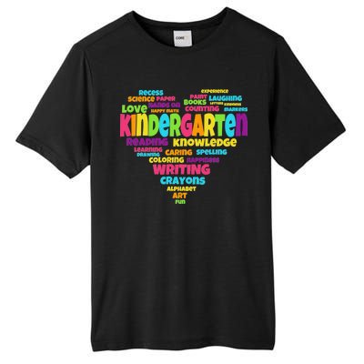 Kindergarten Word Marks Heart Tall Fusion ChromaSoft Performance T-Shirt