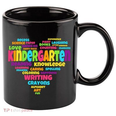 Kindergarten Word Marks Heart 11oz C Handle Ceramic Mug