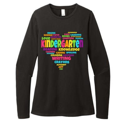 Kindergarten Word Marks Heart Womens CVC Long Sleeve Shirt