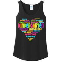 Kindergarten Word Marks Heart Ladies Essential Tank