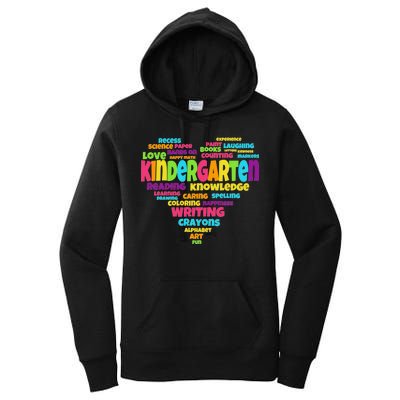 Kindergarten Word Marks Heart Women's Pullover Hoodie