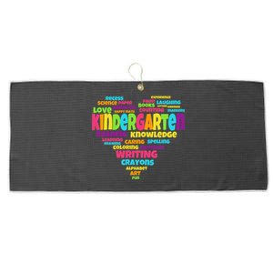 Kindergarten Word Marks Heart Large Microfiber Waffle Golf Towel