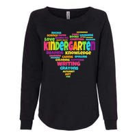 Kindergarten Word Marks Heart Womens California Wash Sweatshirt