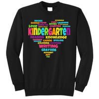 Kindergarten Word Marks Heart Tall Sweatshirt