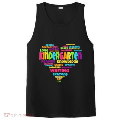 Kindergarten Word Marks Heart PosiCharge Competitor Tank