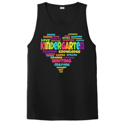 Kindergarten Word Marks Heart PosiCharge Competitor Tank