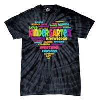 Kindergarten Word Marks Heart Tie-Dye T-Shirt