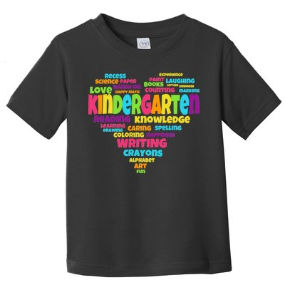 Kindergarten Word Marks Heart Toddler T-Shirt