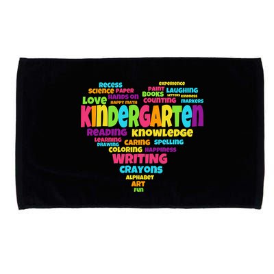 Kindergarten Word Marks Heart Microfiber Hand Towel