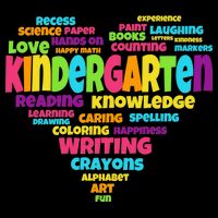 Kindergarten Word Marks Heart Ladies Long Sleeve Shirt