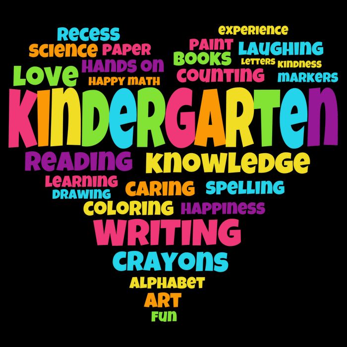 Kindergarten Word Marks Heart Ladies Long Sleeve Shirt
