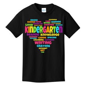 Kindergarten Word Marks Heart Kids T-Shirt