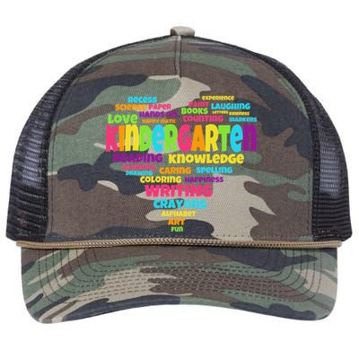 Kindergarten Word Marks Heart Retro Rope Trucker Hat Cap