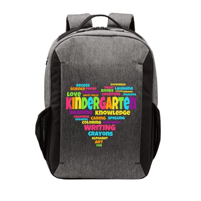 Kindergarten Word Marks Heart Vector Backpack
