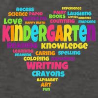 Kindergarten Word Marks Heart Vector Backpack