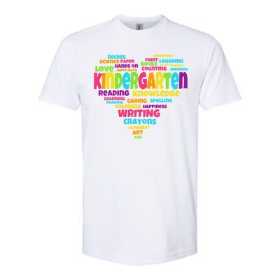 Kindergarten Word Marks Heart Softstyle CVC T-Shirt