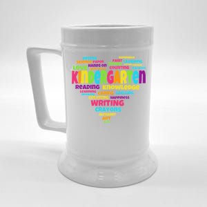 Kindergarten Word Marks Heart Beer Stein