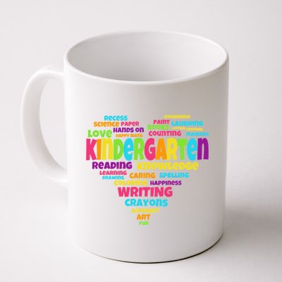 Kindergarten Word Marks Heart Coffee Mug