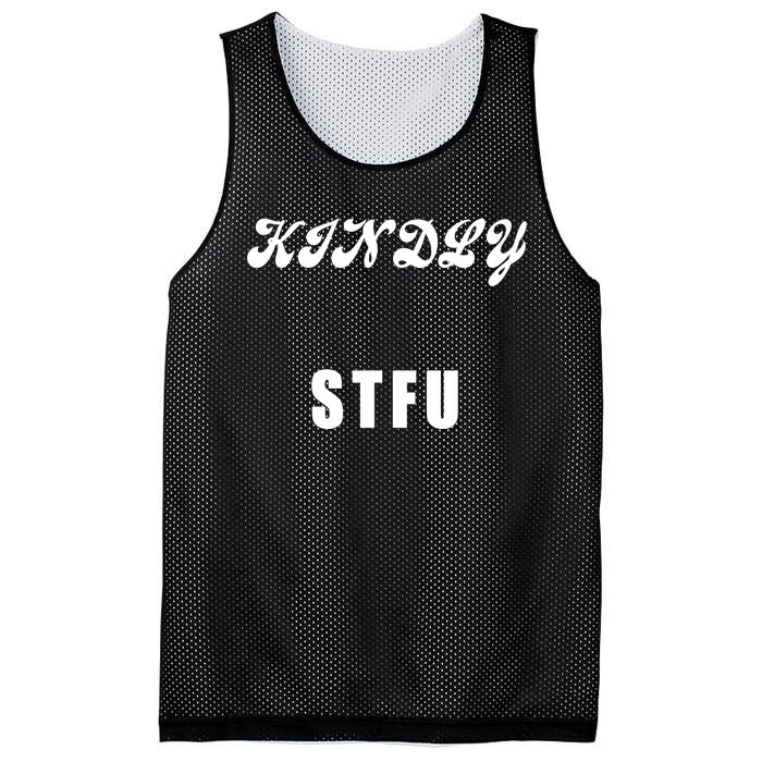 Kindly STFU Funny Offensive Sayings Mesh Reversible Basketball Jersey Tank