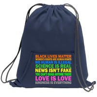 Kindness Is Everything Love Is Love Sweatshirt Cinch Pack Bag