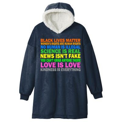 Kindness Is Everything Love Is Love Hooded Wearable Blanket