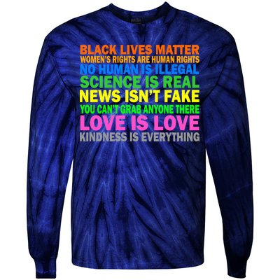 Kindness Is Everything Love Is Love Tie-Dye Long Sleeve Shirt