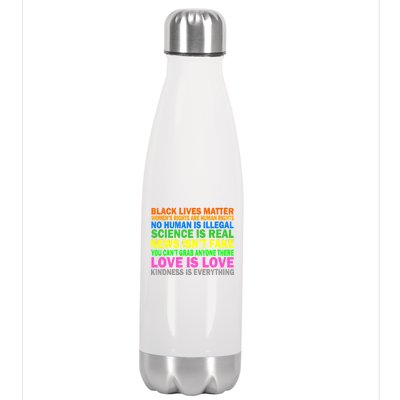 Kindness Is Everything Love Is Love Stainless Steel Insulated Water Bottle