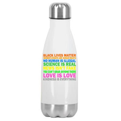 Kindness Is Everything Love Is Love Stainless Steel Insulated Water Bottle