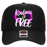 Kindness Is Free High Crown Mesh Back Trucker Hat